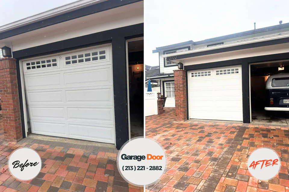 Before and after: garage door repair East Lake-Orient Park, FL